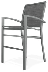 Kendall Sling Bar Height Stackable Outdoor Stool, Collect Charcoal/Graphite