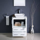 Torino 24" White Modern Bathroom Vanity With Vessel Sink, FFT3112BN
