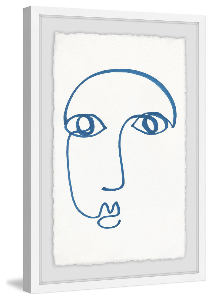 "Blue Sketch" Framed Painting Print, 20"x30"