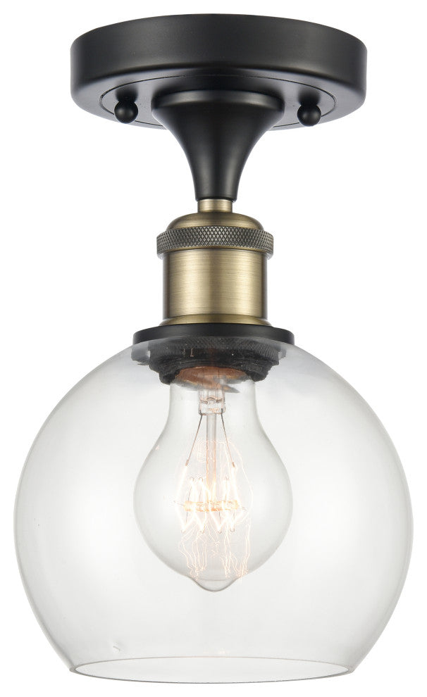 Innovations 516-1C-BAB-G122-6-LED 1 Light Semi-Flush Mount, Black Antique Brass