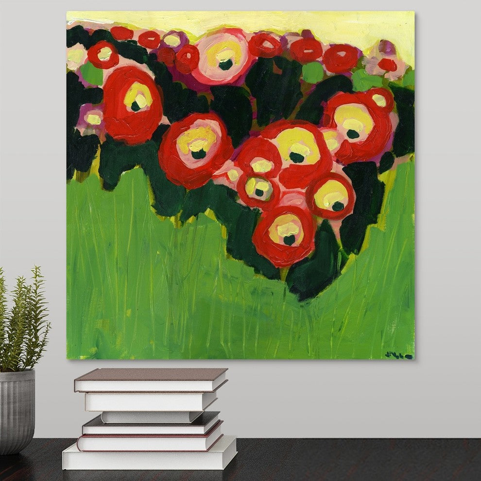 Posies Found Wrapped Canvas Art Print, 16"x16"x1.5"