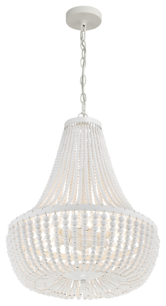 Rylee 6 Light Matte White Chandelier