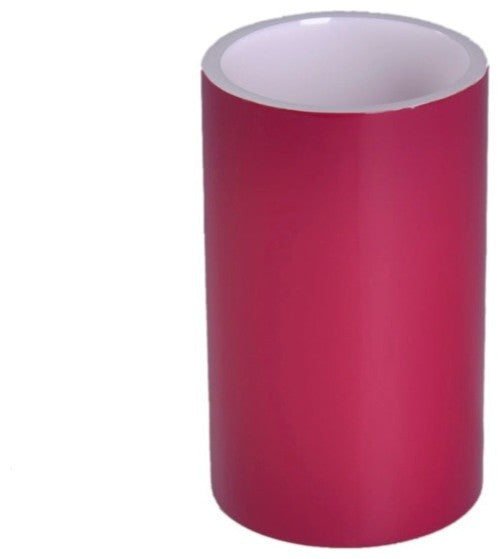 Round Toothbrush Holder, Resin, Ruby Red