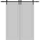 Double Barn Door 48 x 80 | Quadro 4111 Matte Grey | 13FT