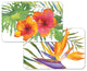 Vinyl Plastic Placemats  Floral Tropical Paradise Set of 4