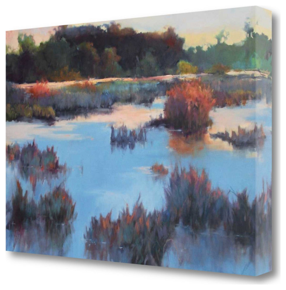 Watercolor Pond Landscape 2 Giclee Wrap Canvas Wall Art