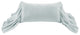 Stella Silk Velvet Long Ruffled Pillow, 26x14", Icy Blue