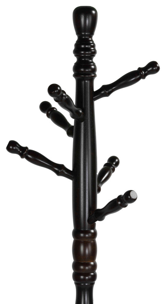 Ross Wooden Swivel Coat Rack, Walnut