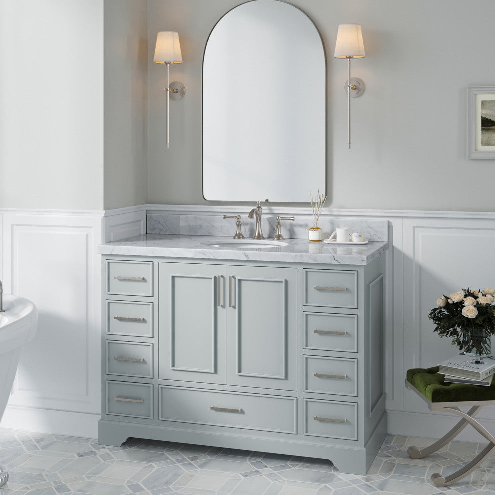 Ariel Stafford 48" Single Sink Bathroom Vanity Base, Gray