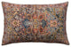 24" Cotton Printed Lumbar Pillow, Pattern, Chambray Back, Multicolored