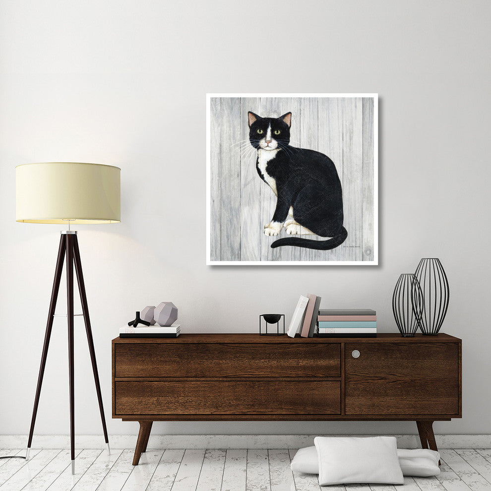 "Country Kitty I on Wood" Digital Paper Print by David Carter Brown, 42"x42"
