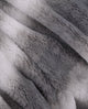 Beckie Stripe Faux Fur Throw Blanket With Micromink Back, Gray Flannel, 50"x60"