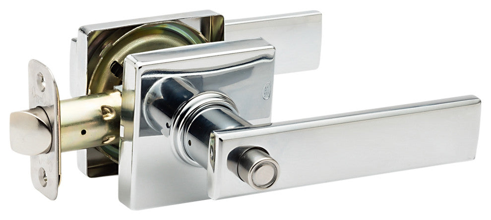 Craftsman Style Restroom Lever, Polished Stainless