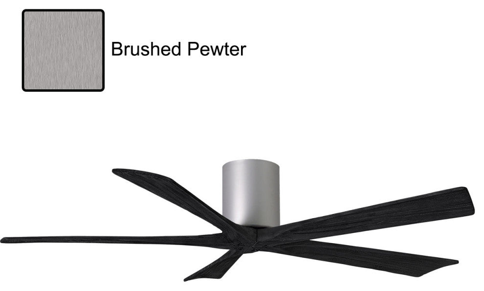 Matthews Fan, Irene-5H Ceiling Fan, Brushed Pewter, 60", Matte Black