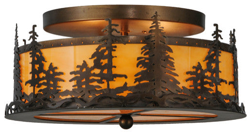 16W Tall Pines Flushmount