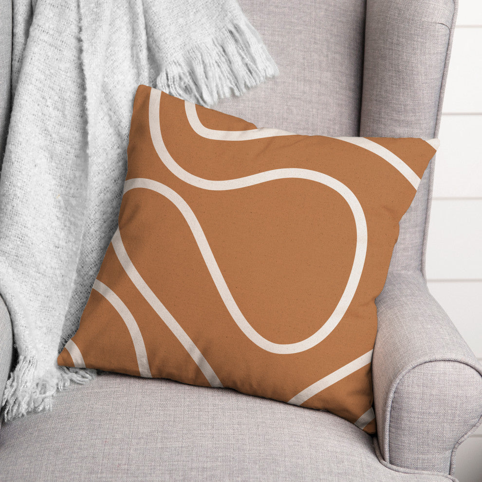 Terracotta Swirls 18x18 Spun Poly Pillow