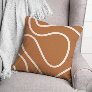 Terracotta Swirls 18x18 Spun Poly Pillow