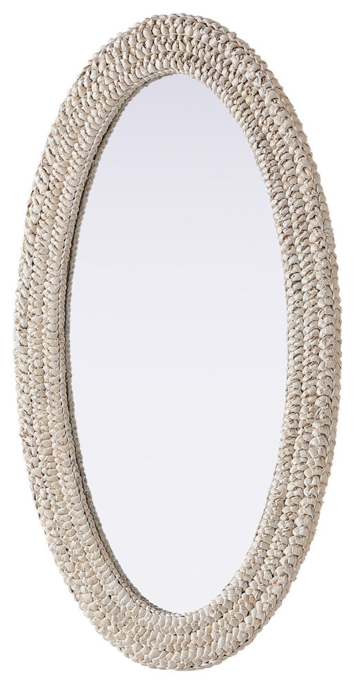 Elegant Lighting MR4C2442 Marlowe 24"W x 42"H Oval Flat Medium - Linen White