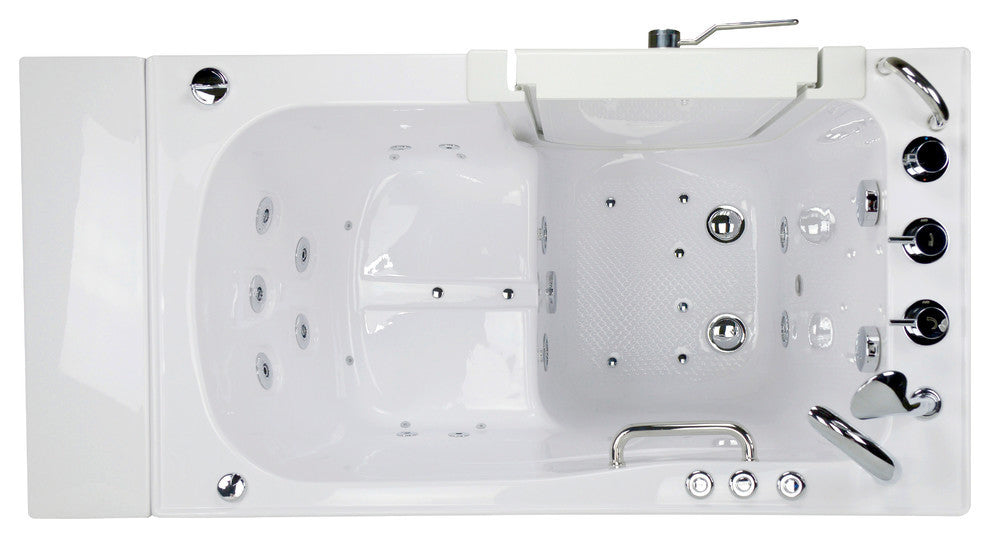 Ella Monaco 32"x52" Acrylic Walk-In-Bathtub, Outswing Door, 2 Piece Faucet