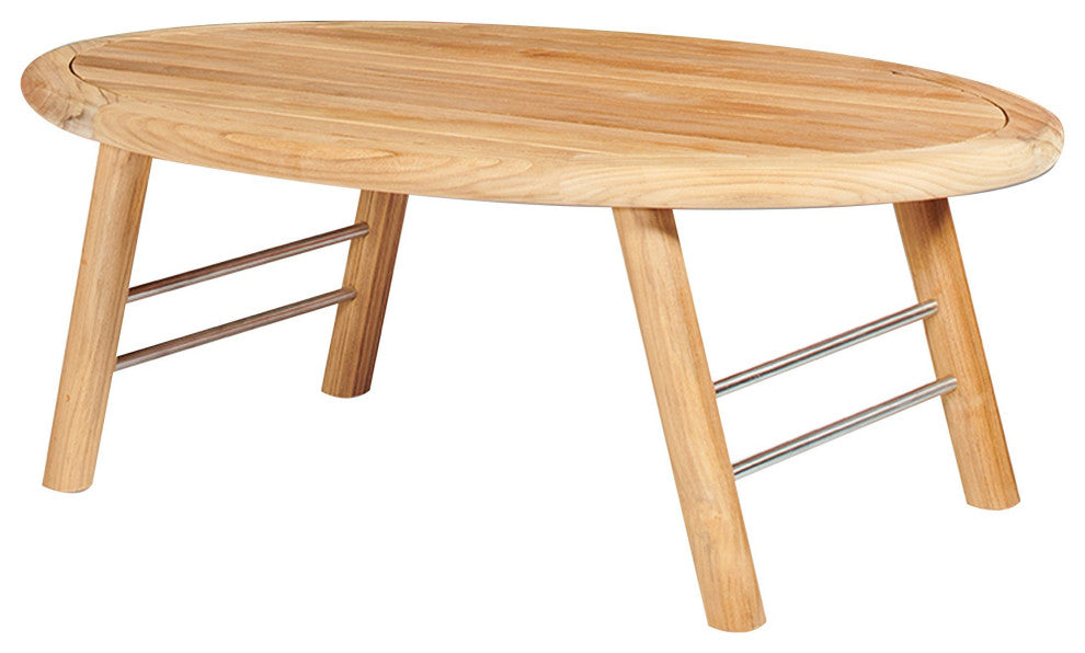Aalto Oval Outdoor Teak Coffee Table