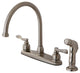 Kingston Brass Centerset Kitchen Faucet, Brushed Nickel