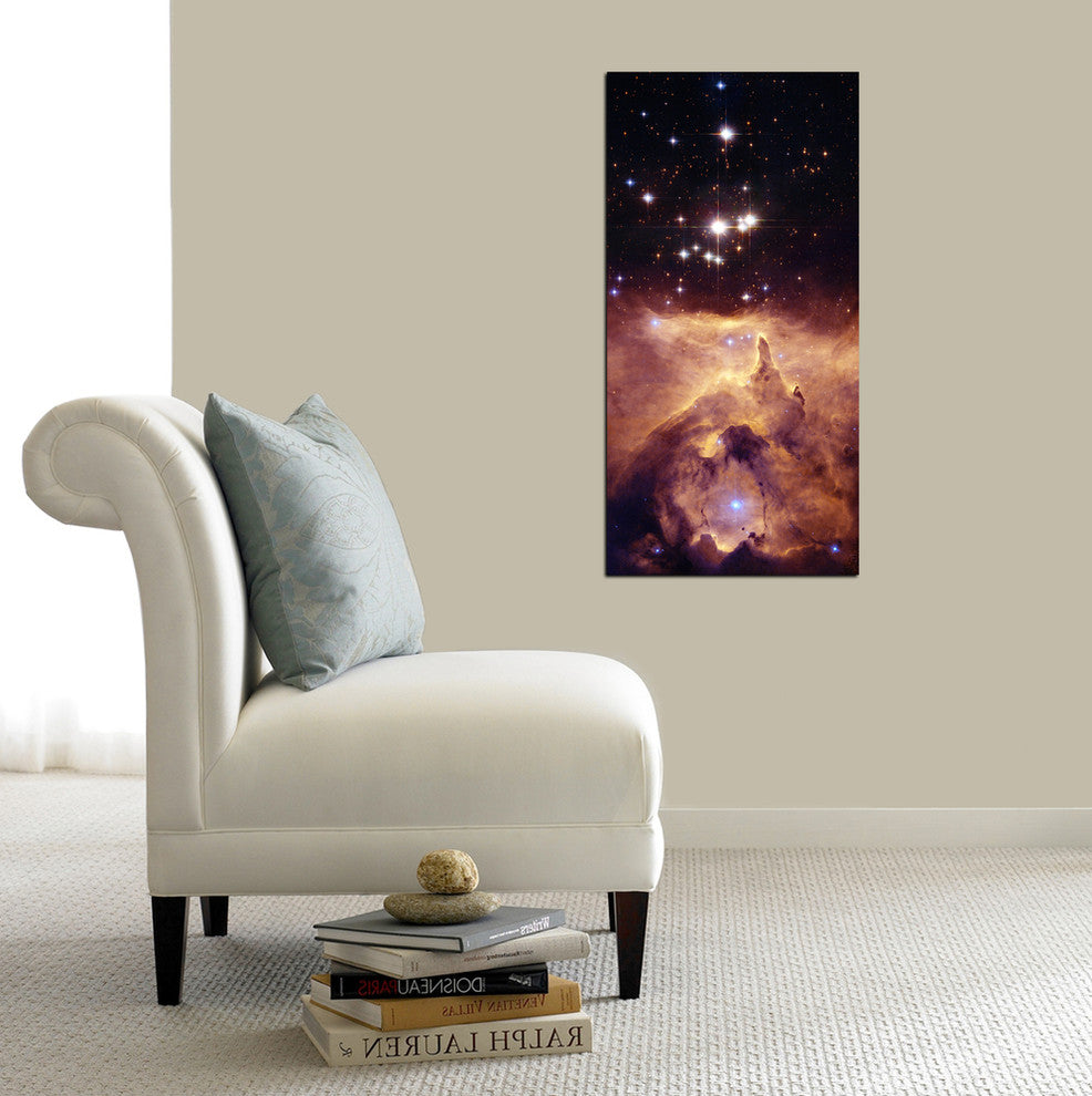 Epic Graffiti "Star Crossed" Hubble Space Telescope Giclee Canvas Art, 20"x40"