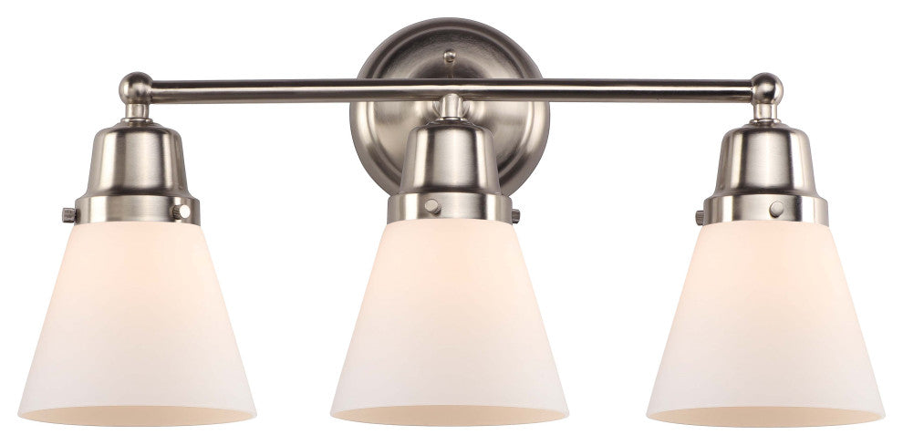 Innovations 623-3W-SN-G61 3-Light Bath Vanity Light, Brushed Satin Nickel