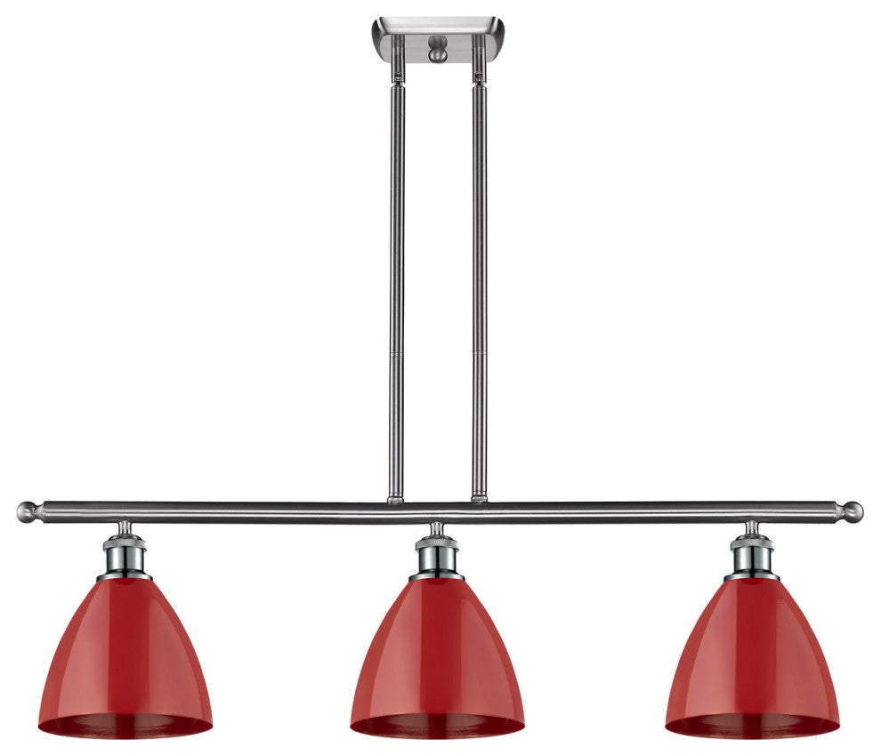 Innovations 516-3I-SN-MBD-75-RD 3 Light Island Light, Brushed Satin Nickel