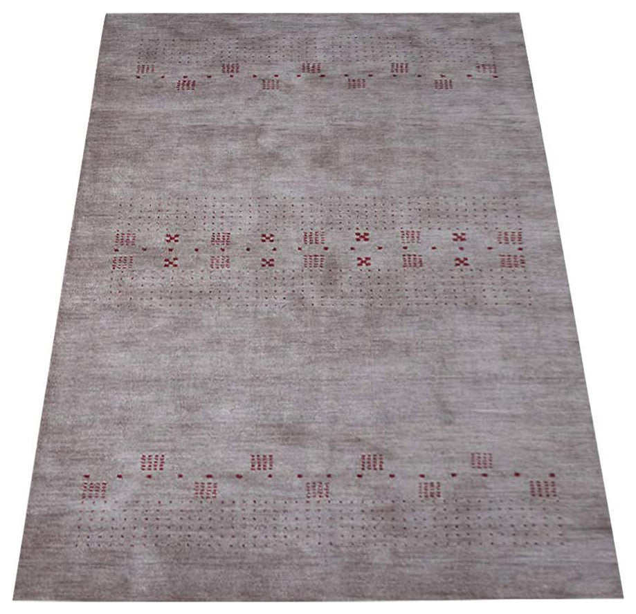 HAND KNOTTED LOOM WOOL ECO-FRIENDLY AREA RUGS  - Light Brown,Contemporary