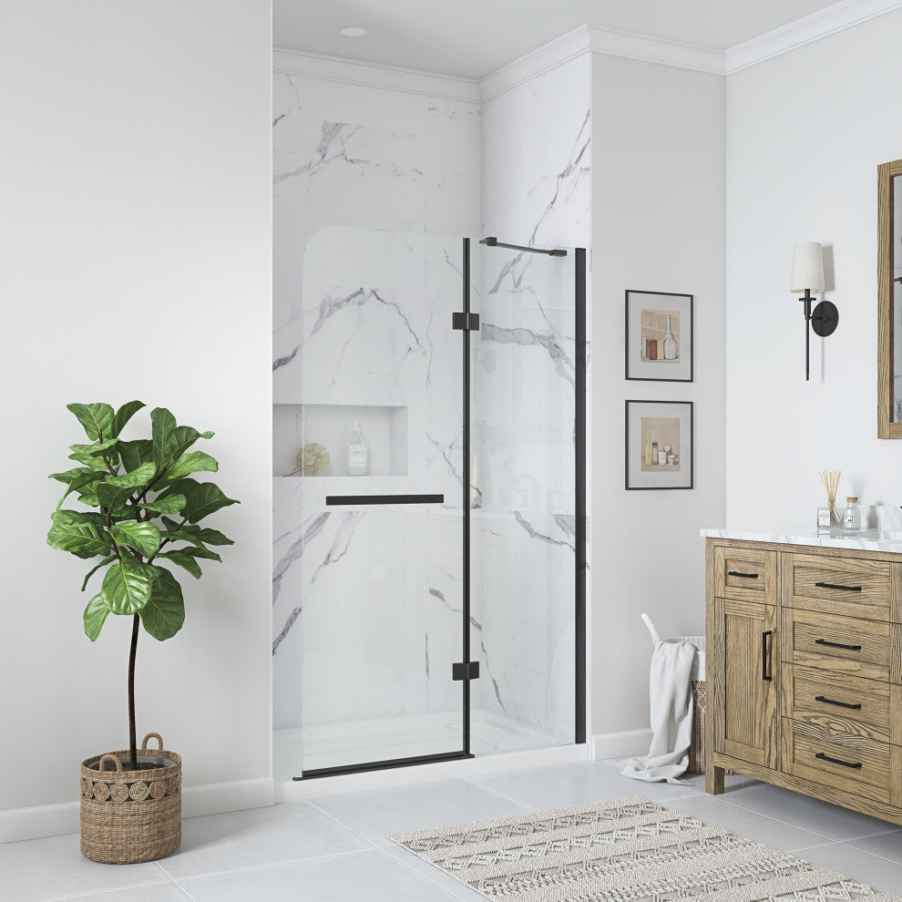 Ove Decors Annie 45" Tempered Shower Panels, Satin Nickel