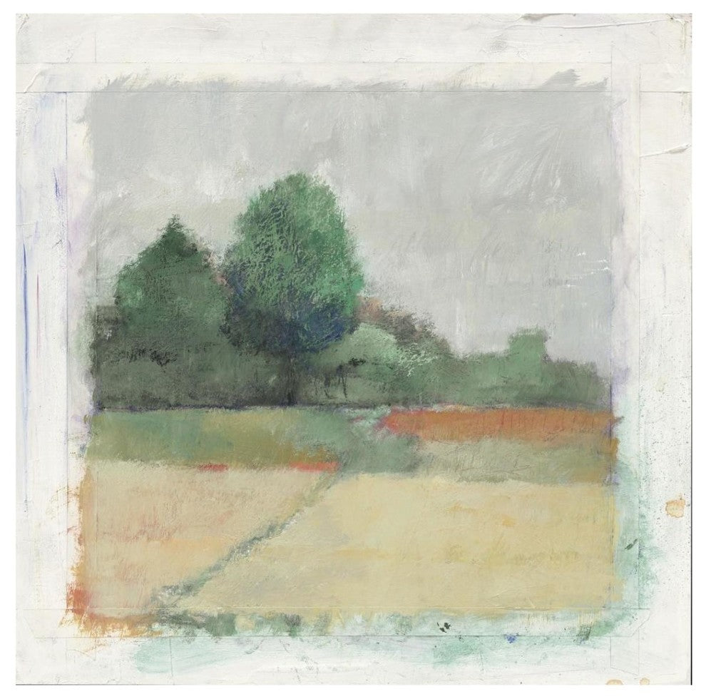 "Path Through the Field Crop Green" Paper Print by Avery Tillmon, 42"x42"