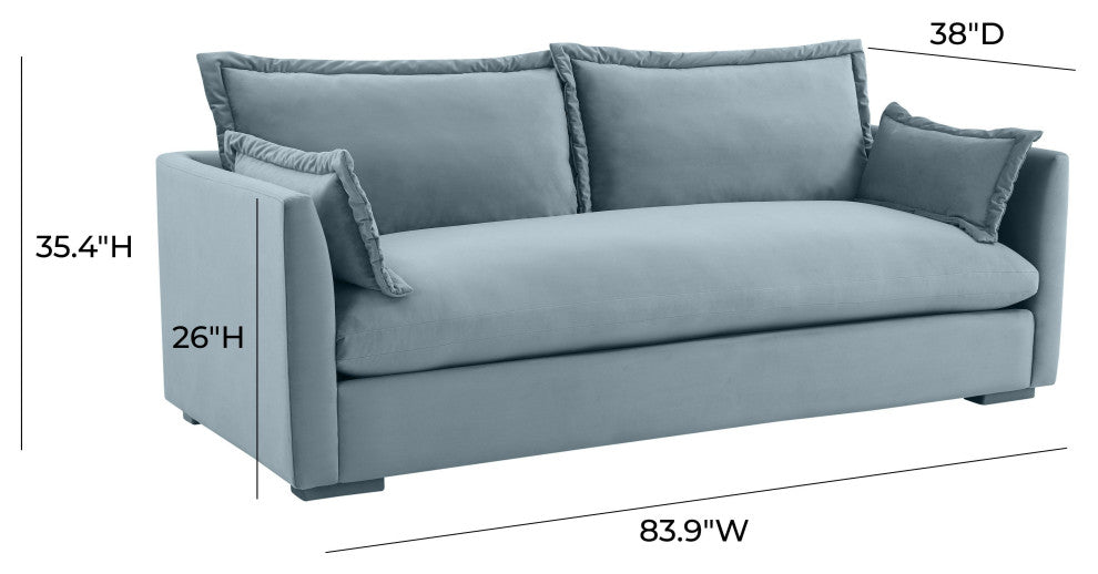 Freya Bluestone Velvet Sofa