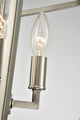 4-Light Brushed Nickel Lantern Pendant Chandelier 12 in.