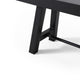 GDF Studio Cana Outdoor Teak Acacia Wood Bench With Rustic Metal Accents, Black