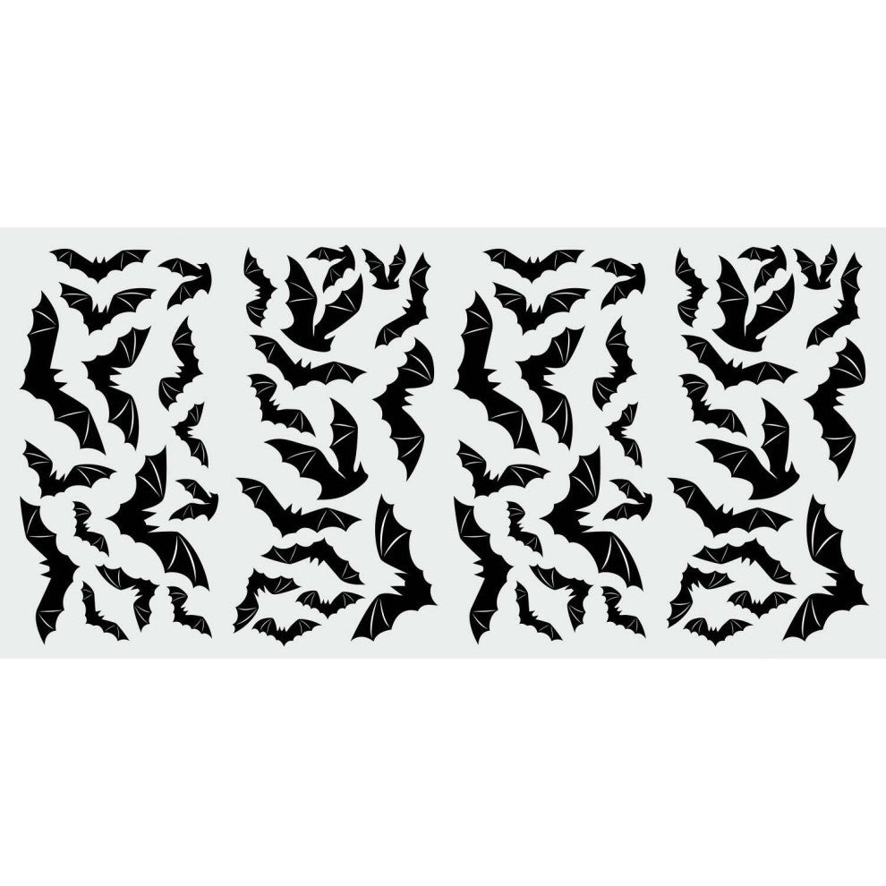 Halloween Black Bats Peel And Stick Wall Decals