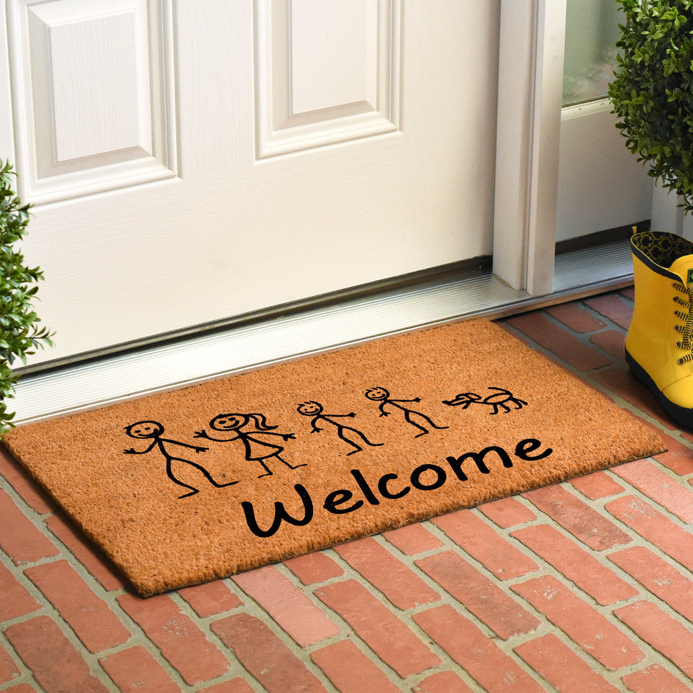 Stick Family Doormat, 24"x36"