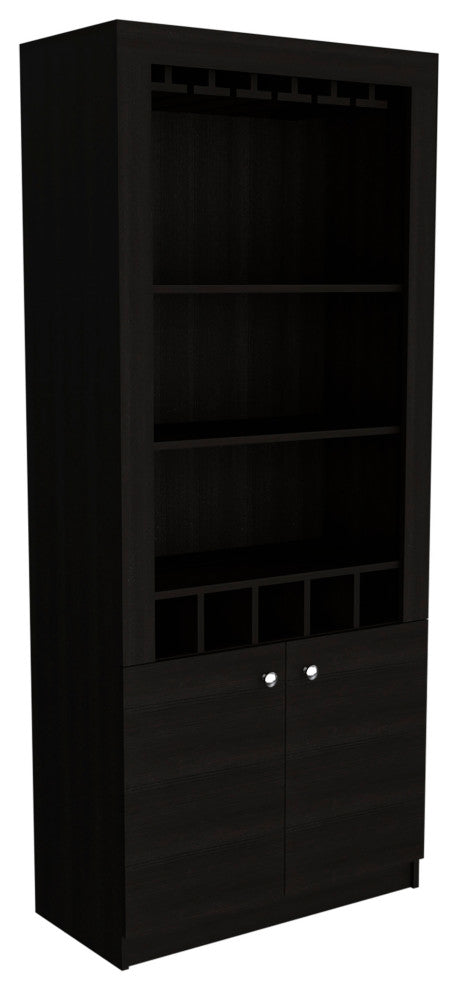Dakota Bar Cabinet, Black Wengue