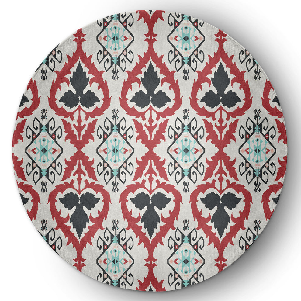 5' Round Bombay Spring Chenille Indoor/Outdoor Rug