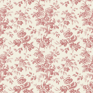 Anemone Toile French Red Wallpaper