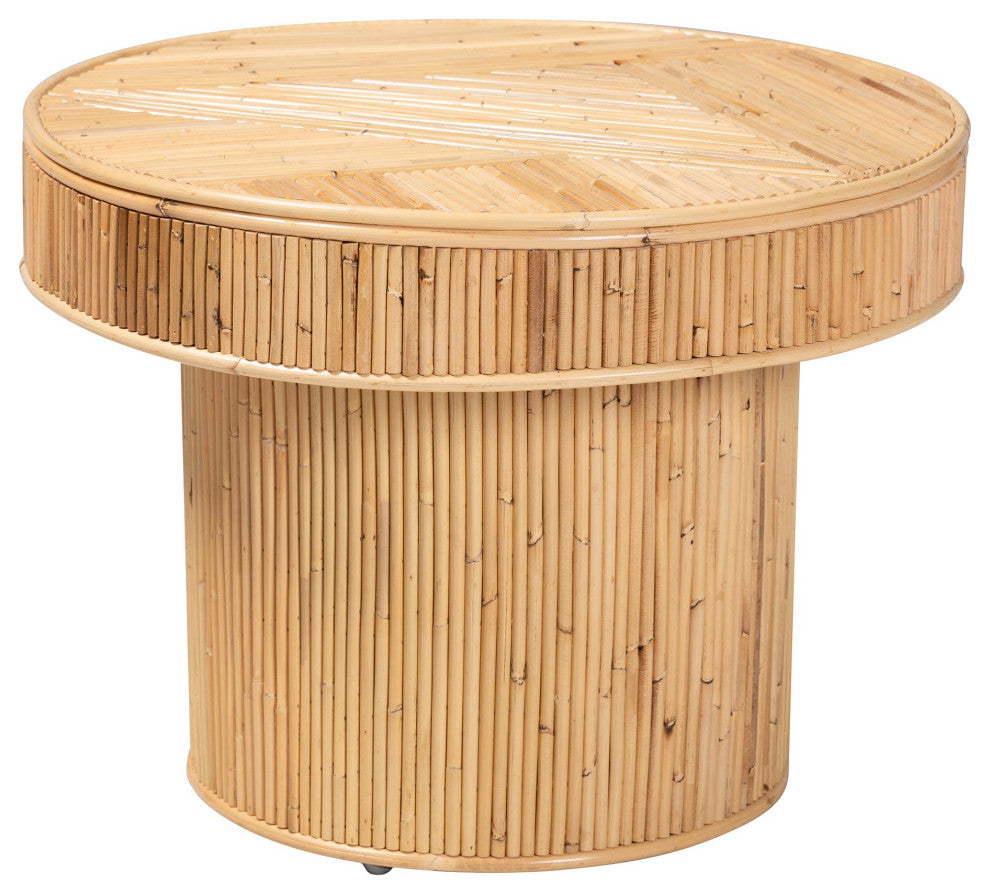 Natalia Natural Rattan End Table