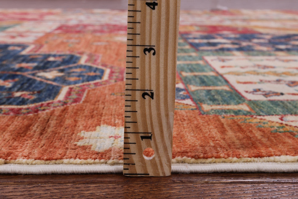 Super Kazak Hand Knotted Wool Rug 5' 6" X 7' 9" Q11078