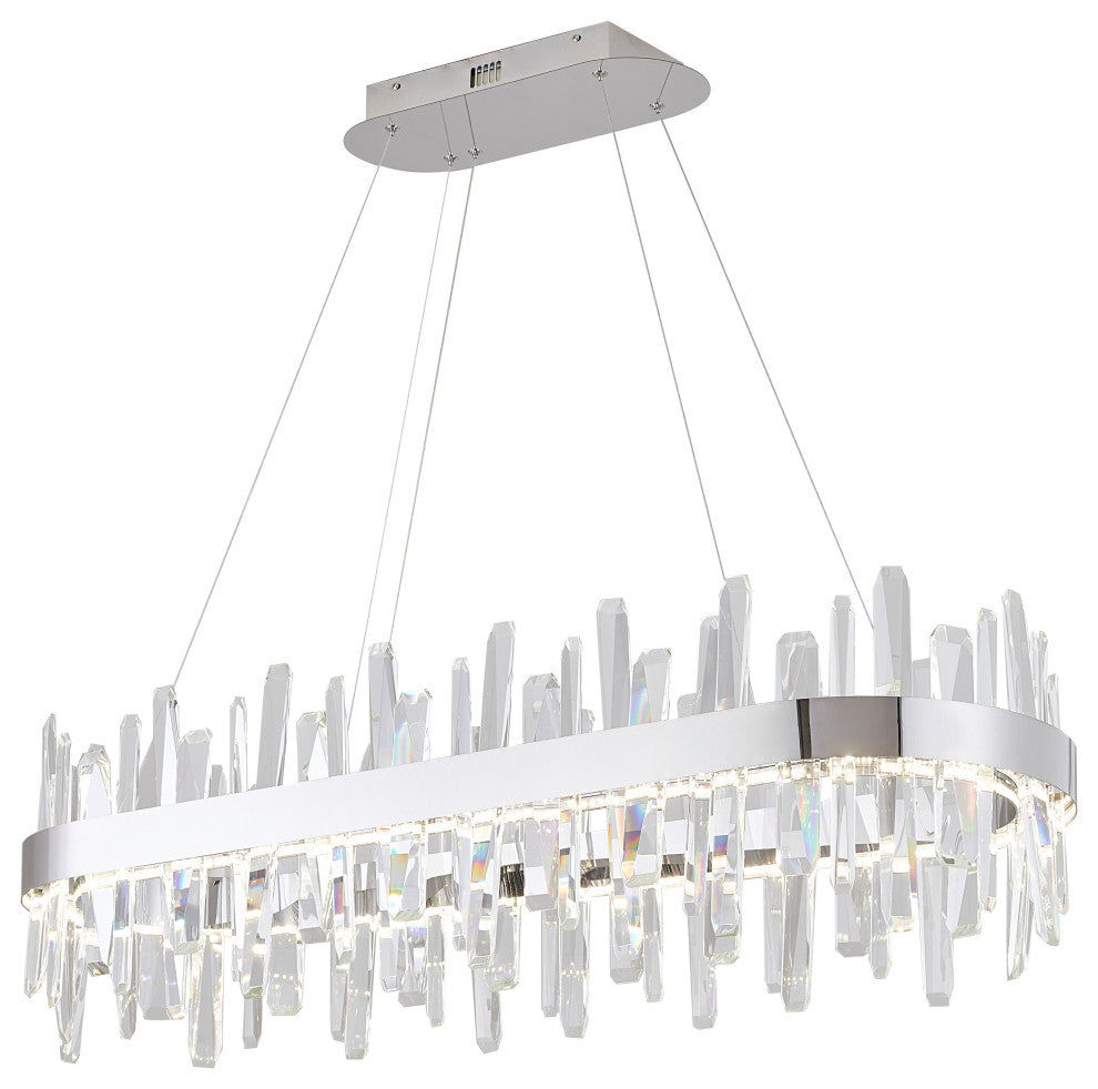Bethel International FT74C40CR 20 Light LED Chandelier, Chrome