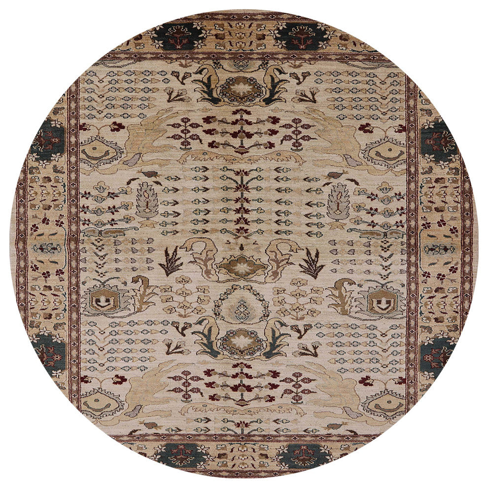 Ahgly Company Indoor Round Mid-Century Modern Area Rugs, 6' Round