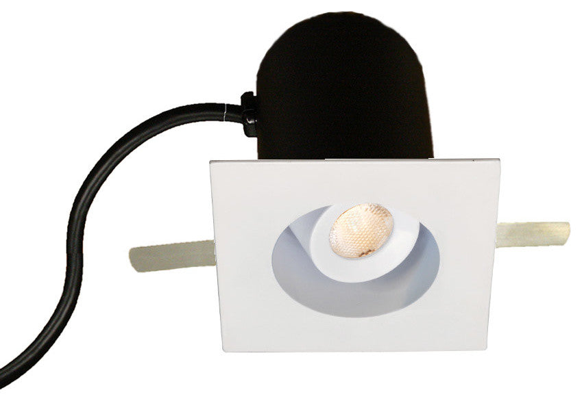 LEDme Miniature Square Recessed Adjustable Task-Light 3000K Soft White, White
