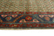 Fine Vintage Distressed Malakeh Brown/Navy Runner, 3'7x9'7