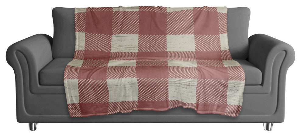 Red Buffalo Check 50x60 Coral Fleece Blanket