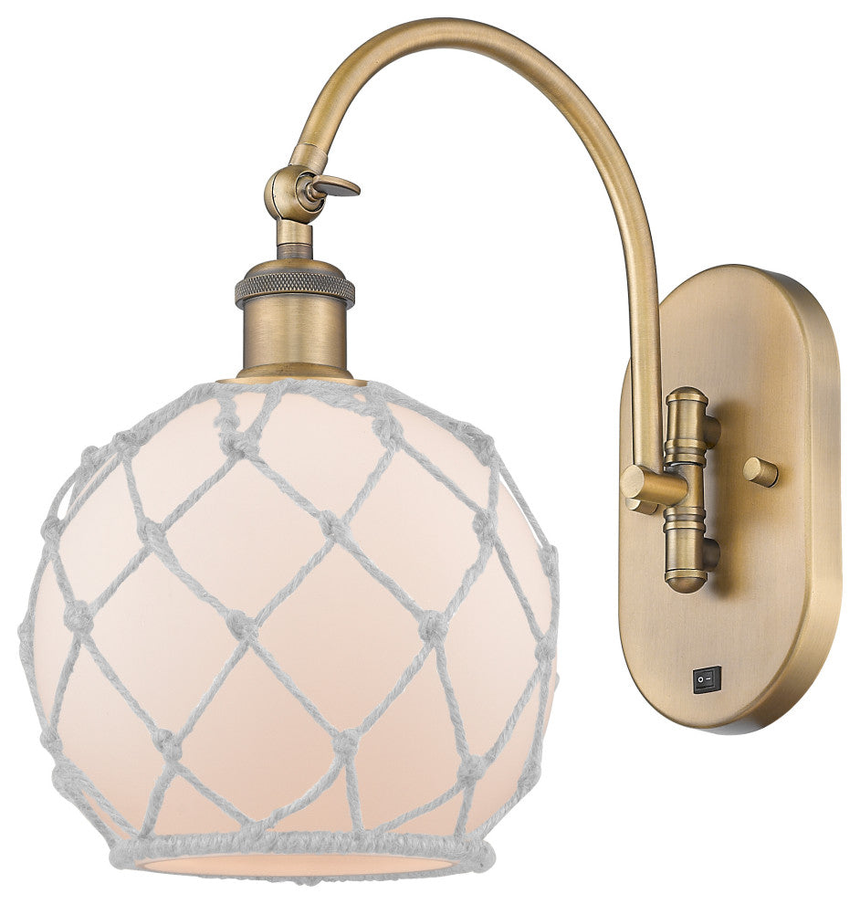 Innovations 518-1W-BB-G121-8RW 1-Light Sconce, Brushed Brass