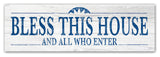 ALI Chris 'Bless This House' Canvas Art, 32x10