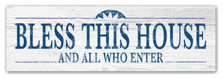 ALI Chris 'Bless This House' Canvas Art, 32x10