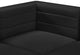 Quincy Modular Component, Black, Armless Chair